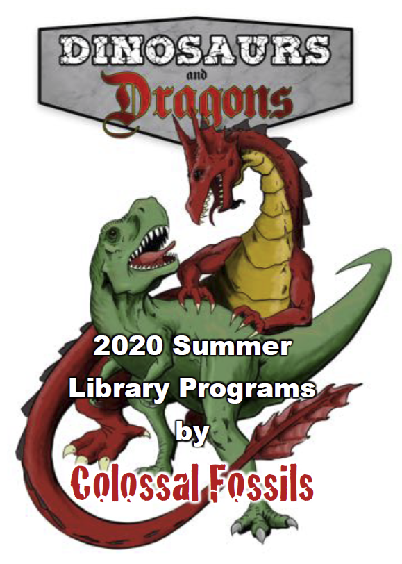 Brochure cover of dinosaur and dragon