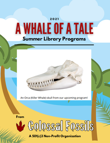 Brochure cover showing Orca skull