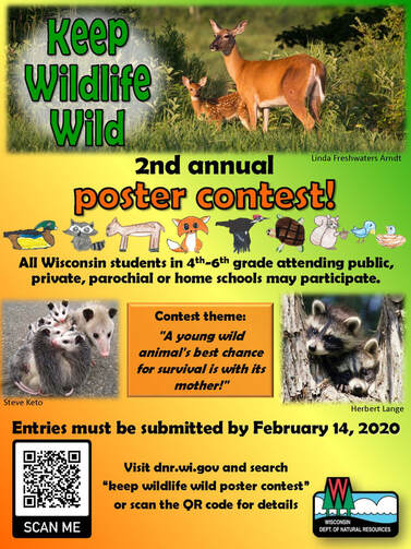 Poster for Wisconsin DNR 2nd Annual Keep Wildlife Wild Contest