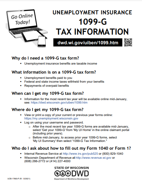 1099-G Tax Information Sheet PDF Download